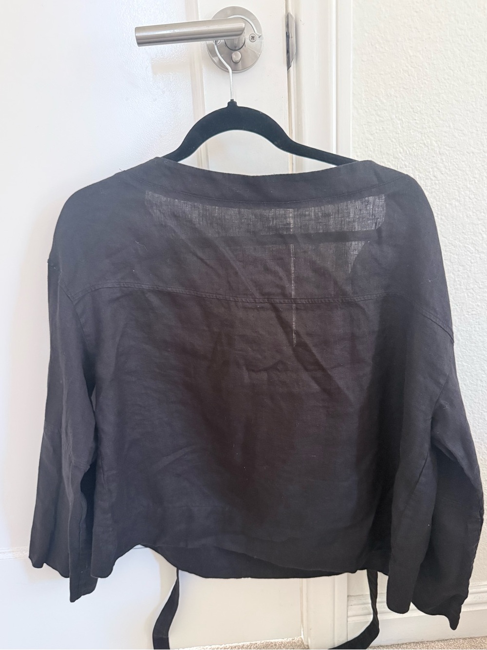COS Boat-Neck Linen Blouse